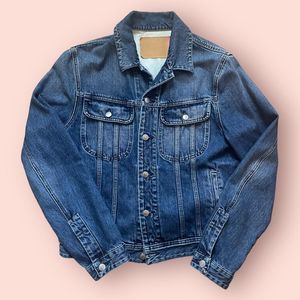 acne studios bla konst mid wash denim jacket